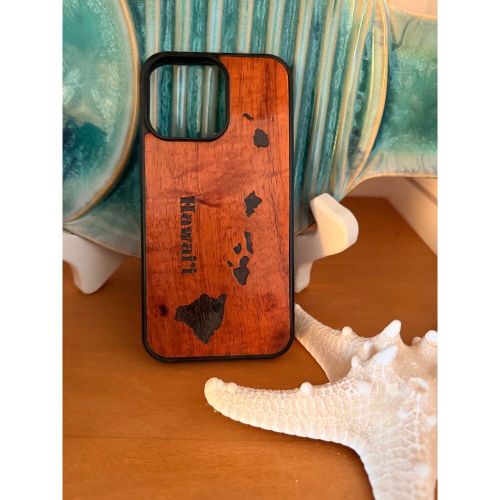 Apple iPhone 14 Pro Max Hawaii Koa Wood Phone Case
